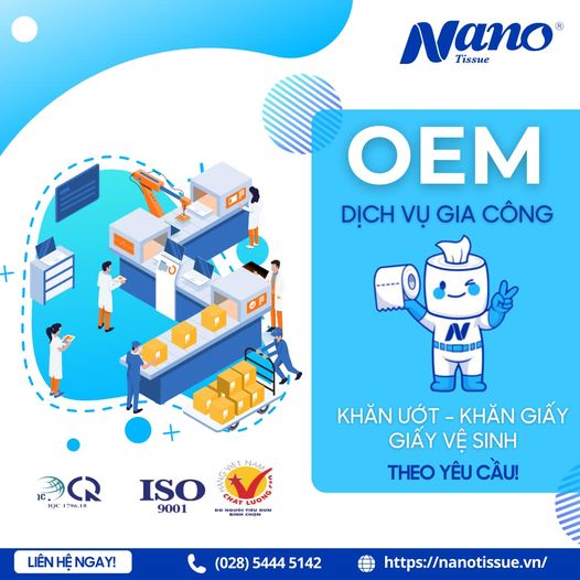 Gia công khăn ướt - khăn giấy - giấy vệ sinh theo yêu cầu