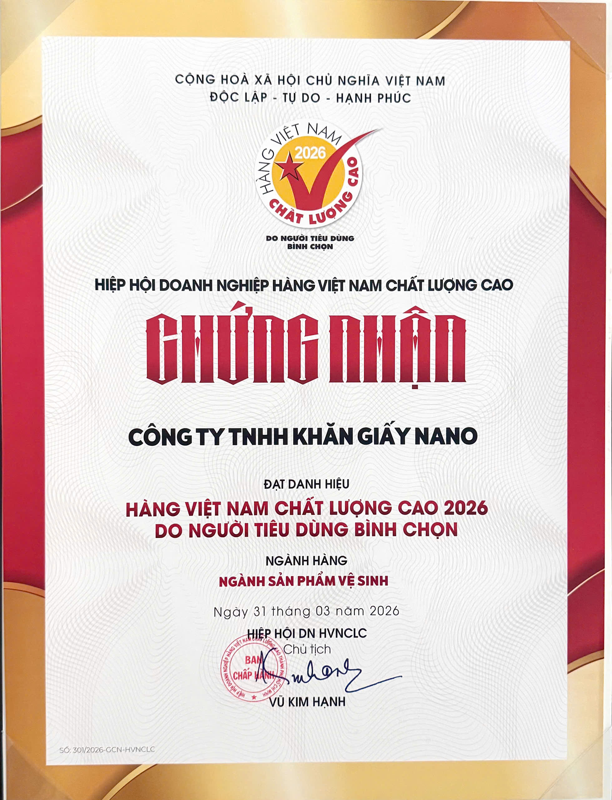 certificate